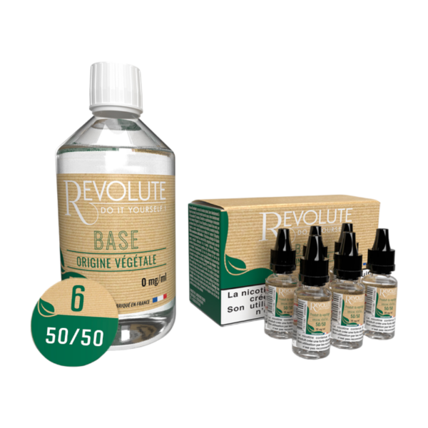 BASE VEGETALE 50/50 6MG 200ML REVOLUTE